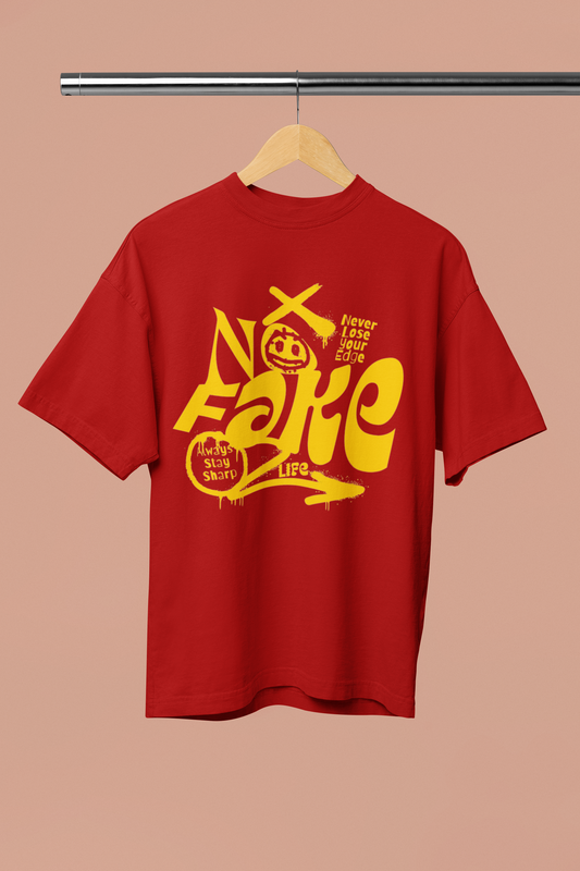NO FAKE Life Unisex Oversized T-Shirt