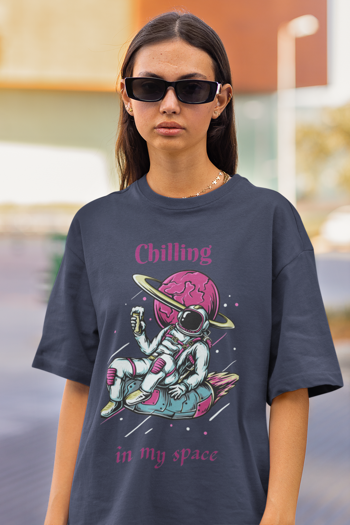 Chilling in space Oversized Unisex Classic T-Shirt