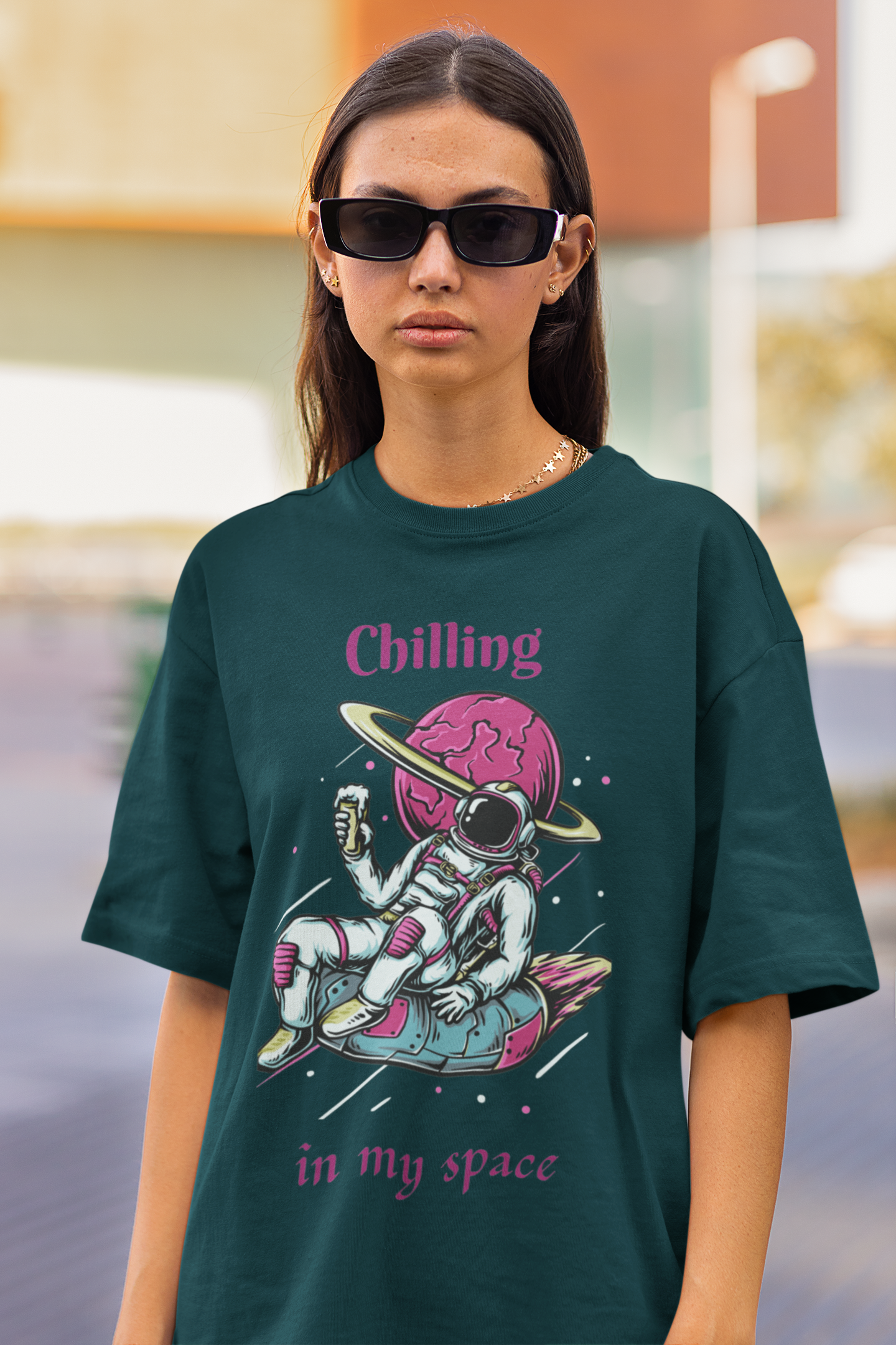 Chilling in space Oversized Unisex Classic T-Shirt