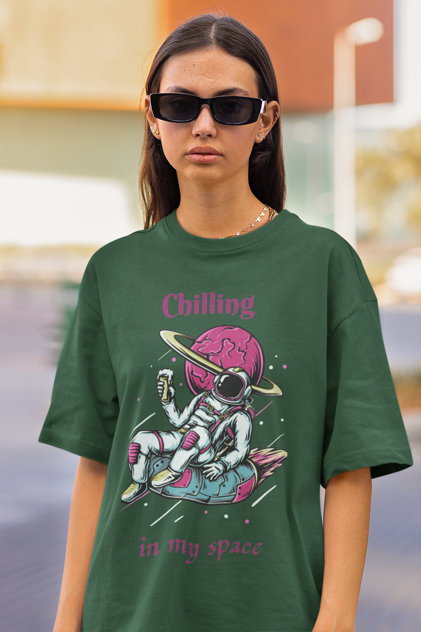 Chilling in space Oversized Unisex Classic T-Shirt