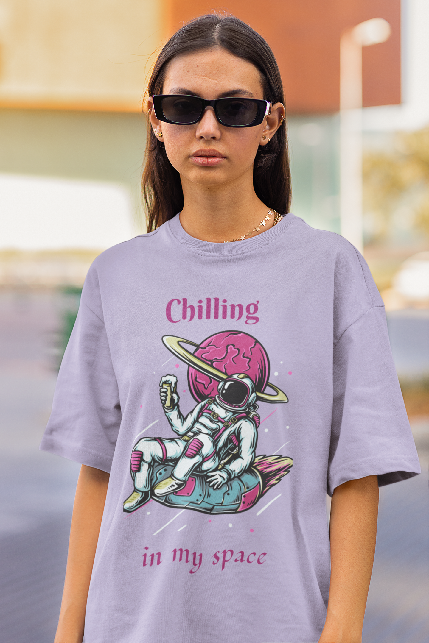 Chilling in space Oversized Unisex Classic T-Shirt
