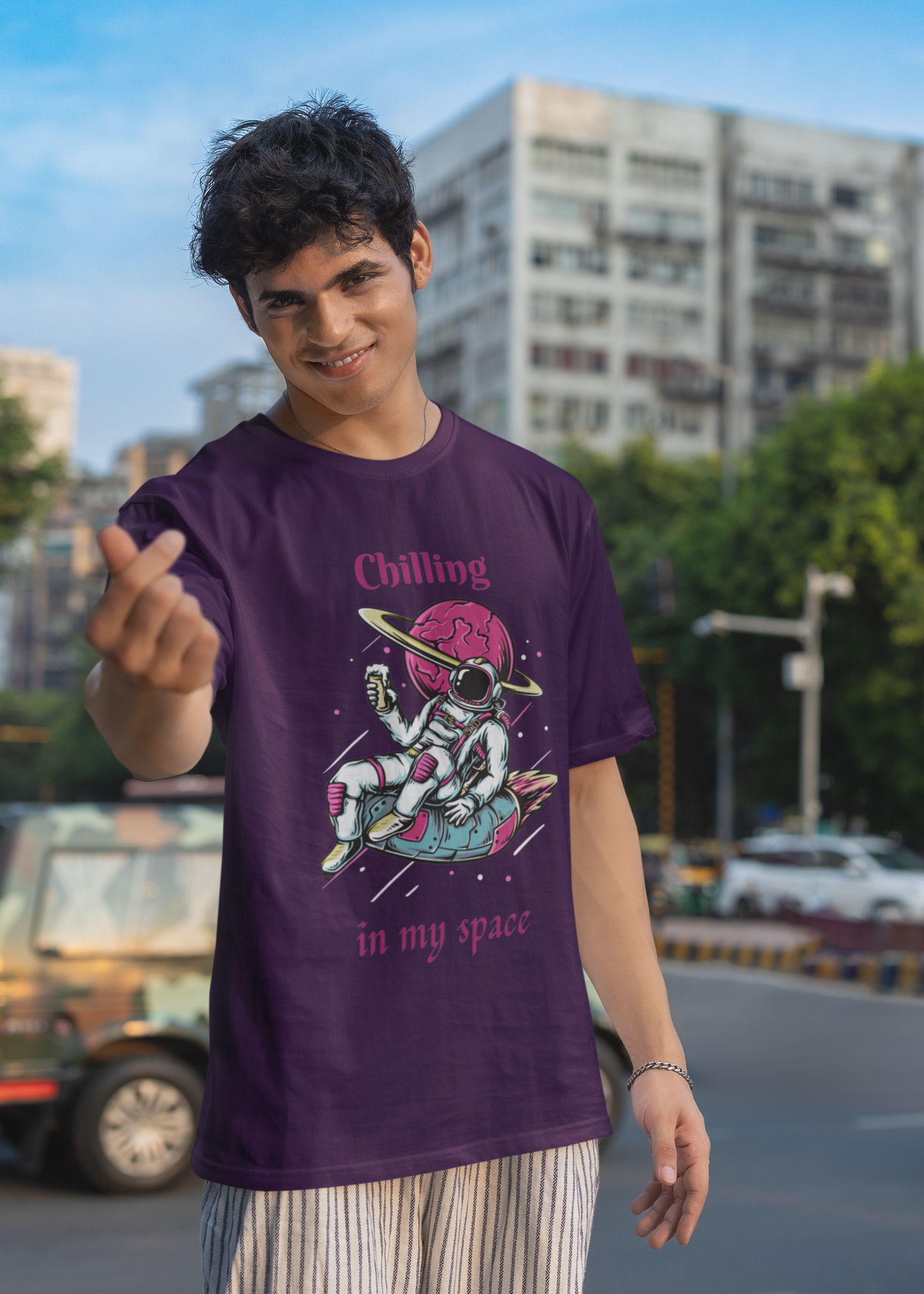 Chilling in space Oversized Unisex Classic TShirt