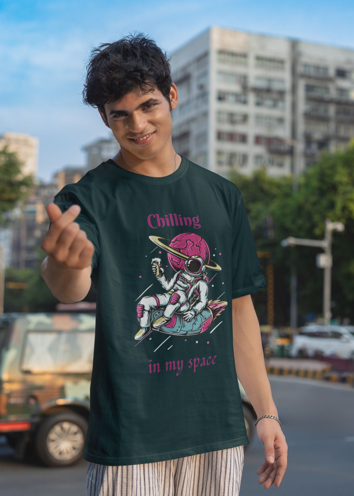 Chilling in space Oversized Unisex Classic TShirt
