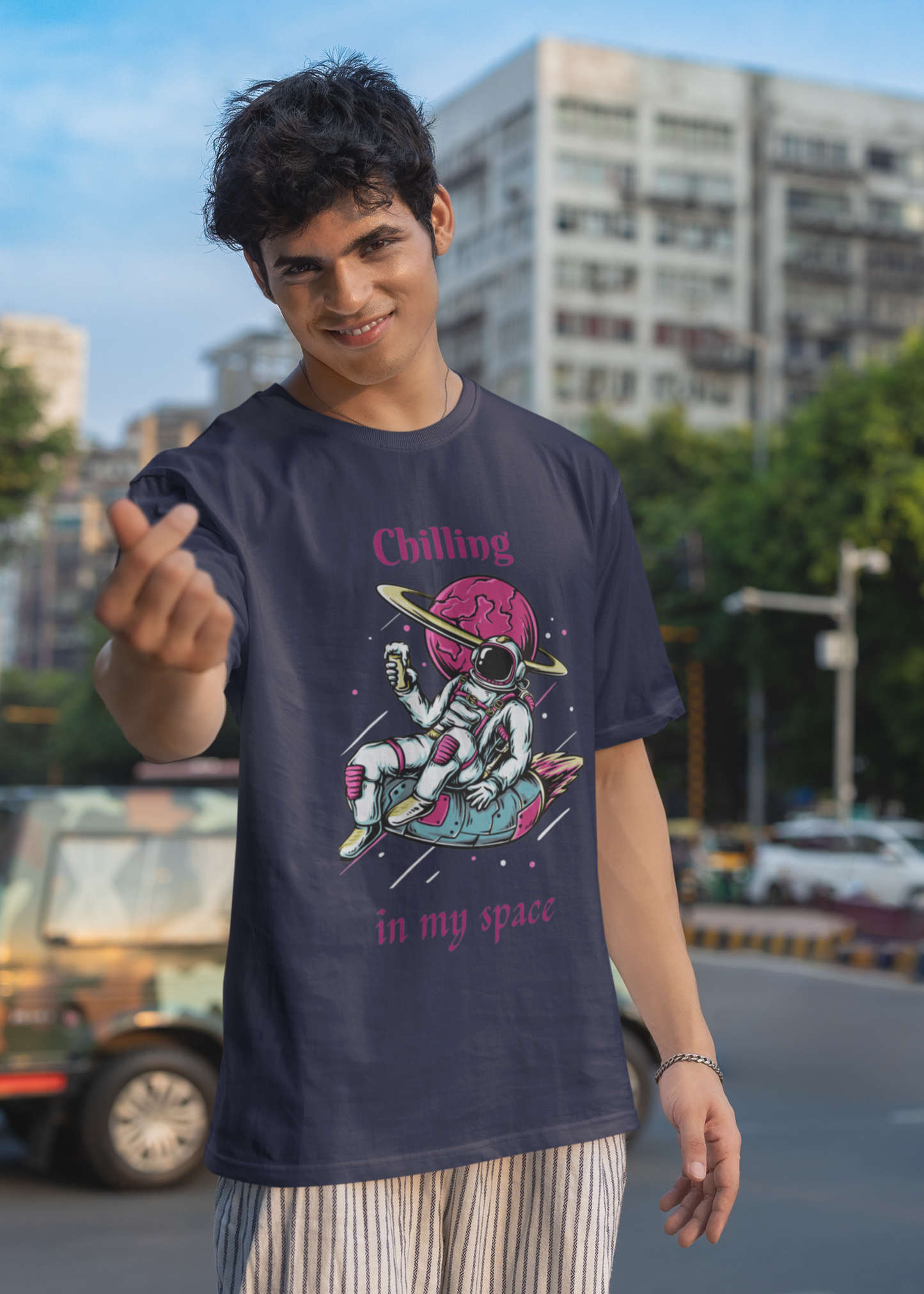 Chilling in space Oversized Unisex Classic TShirt