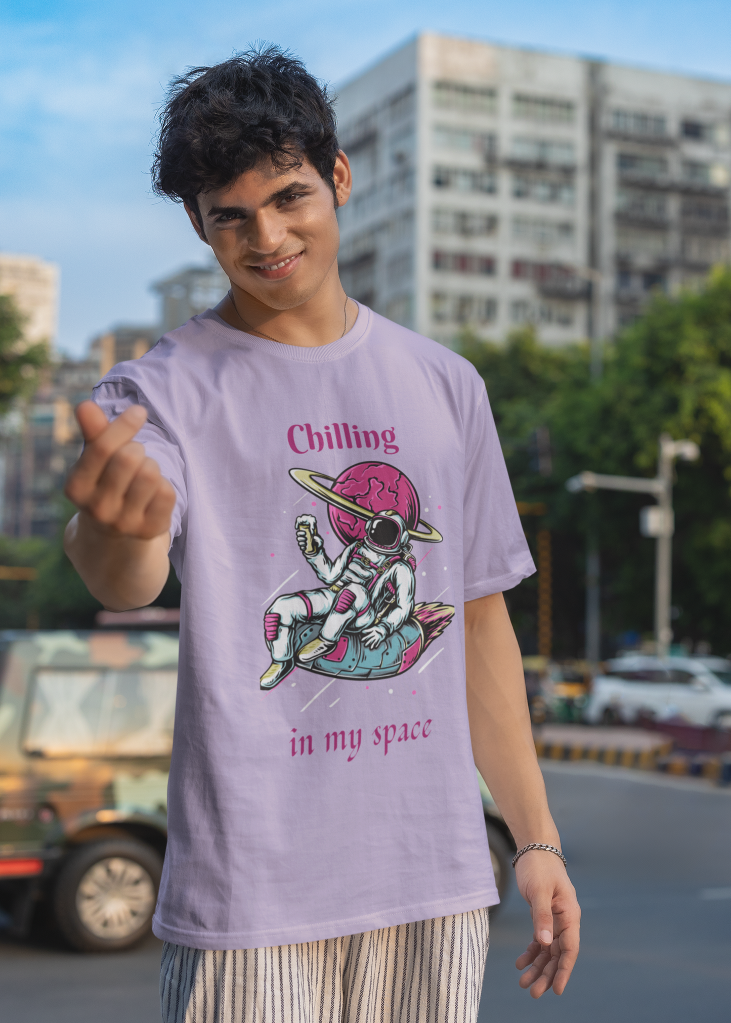 Chilling in space Oversized Unisex Classic TShirt