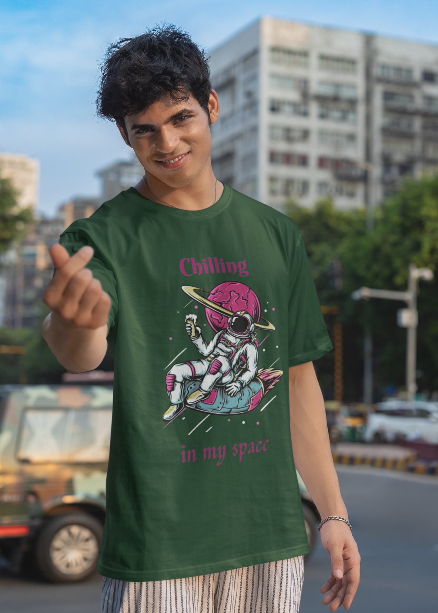 Chilling in space Oversized Unisex Classic TShirt