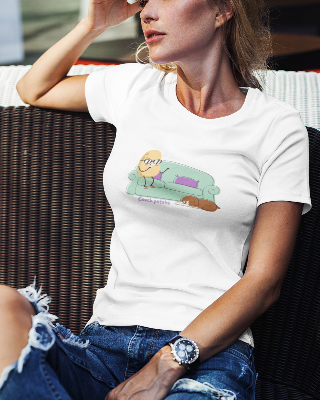 COUCH POTATO Women regular T-Shirt