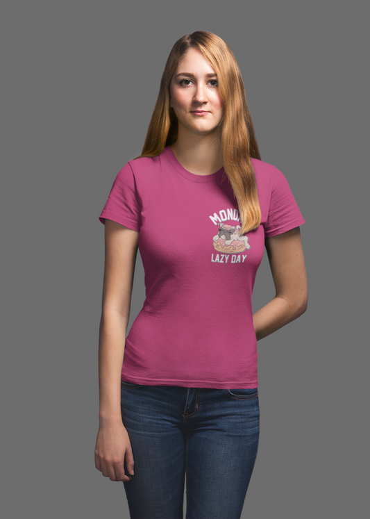 MONDAY Lazy day Women regular fit tshirt